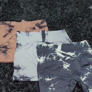 Abstract Patterned Shorts Set